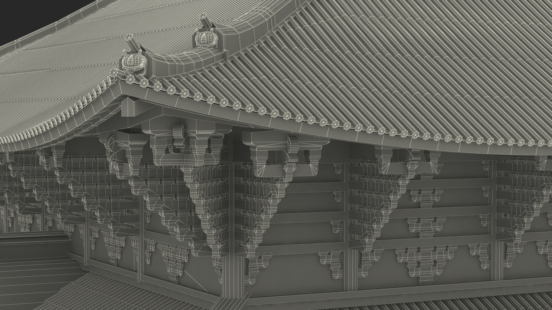 3D Asian Pagoda Building