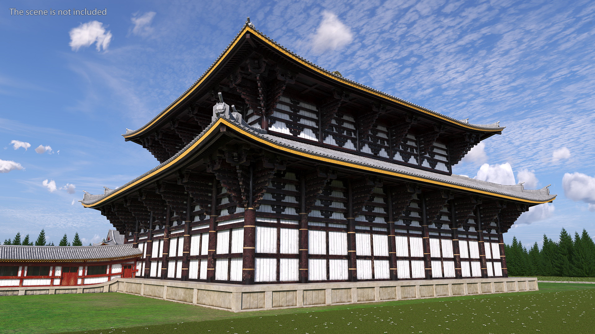 3D Asian Pagoda Building