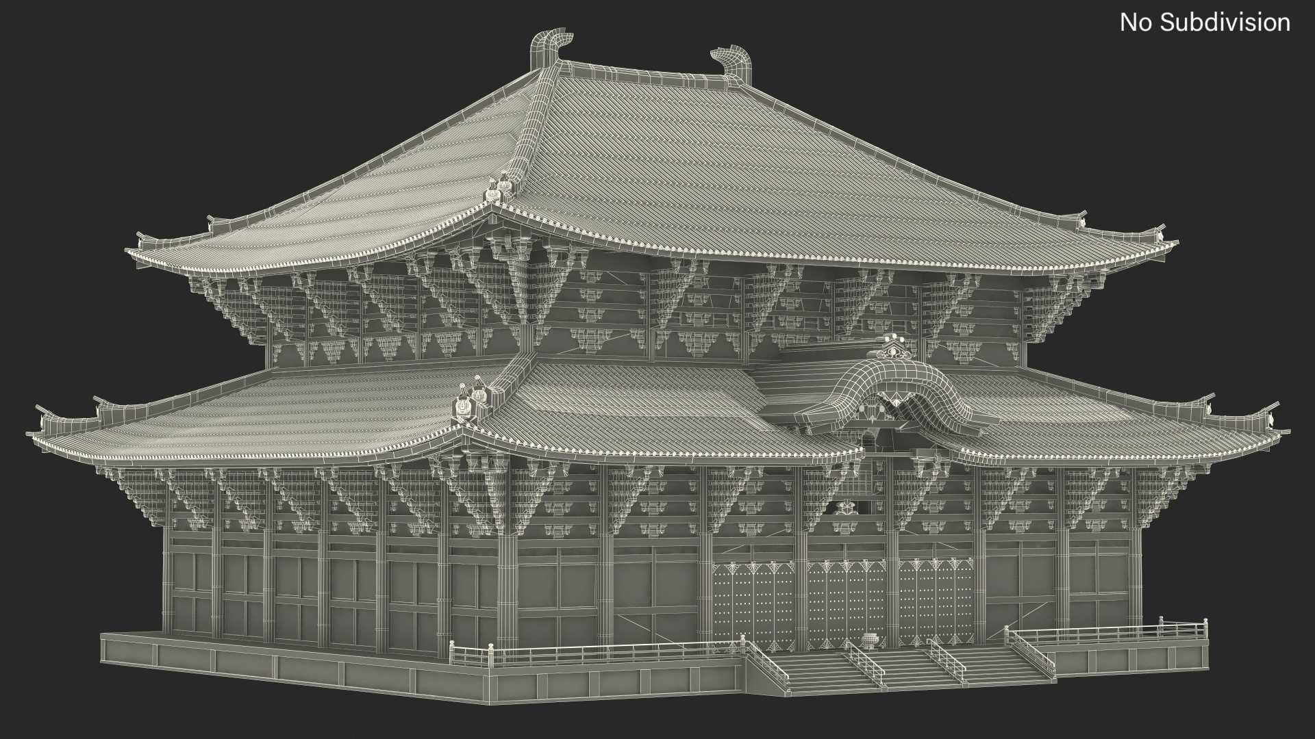 3D Asian Pagoda Building