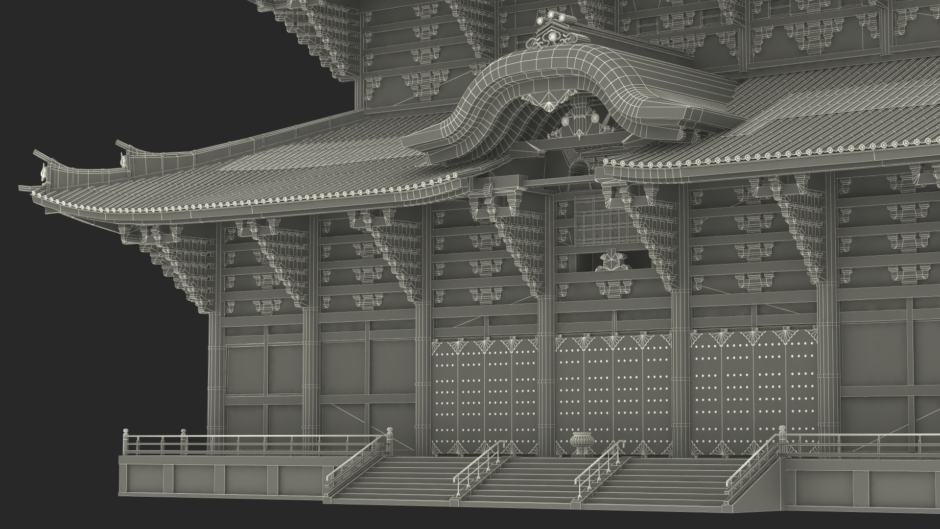 3D Asian Pagoda Building