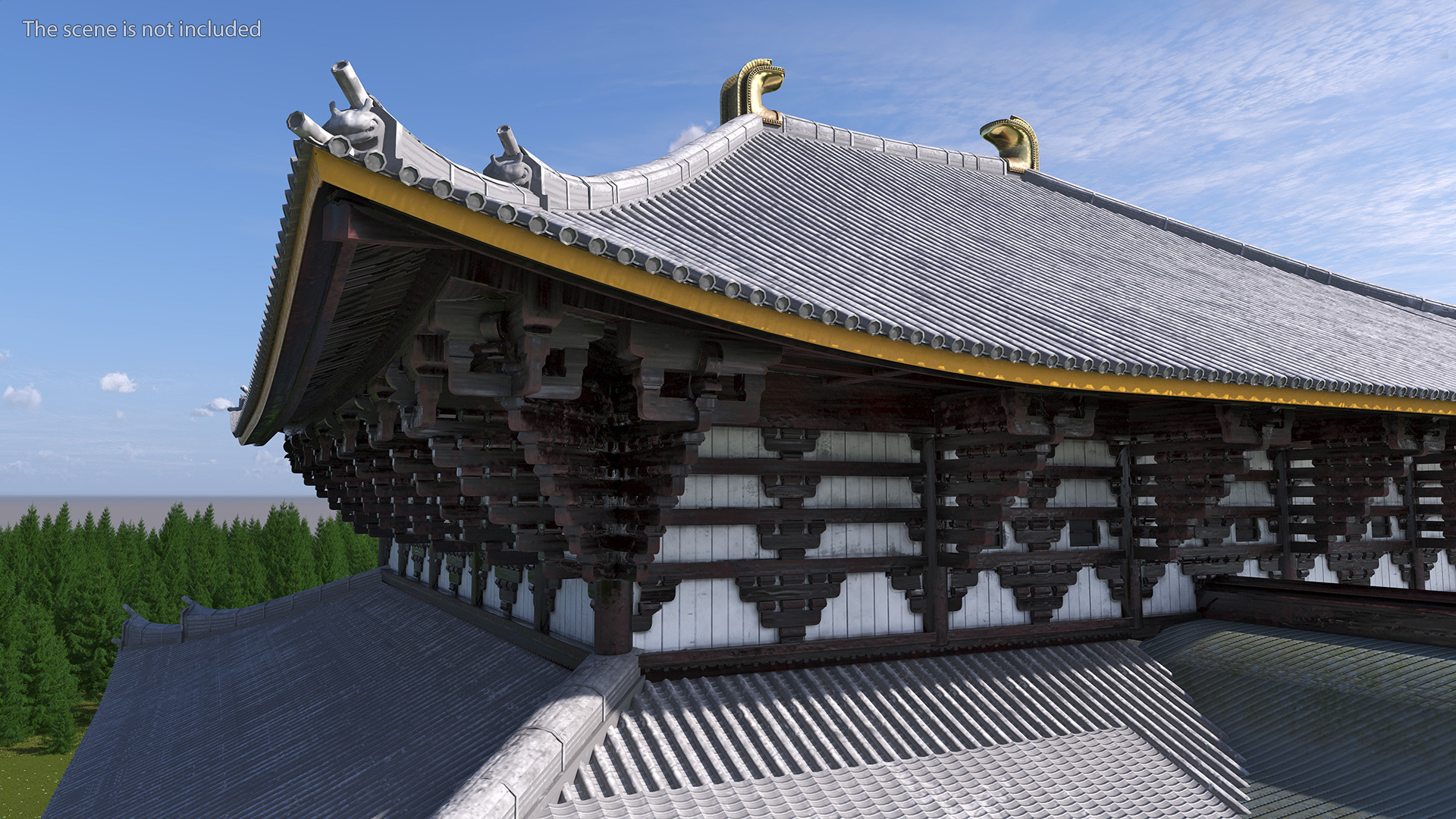 3D Asian Pagoda Building