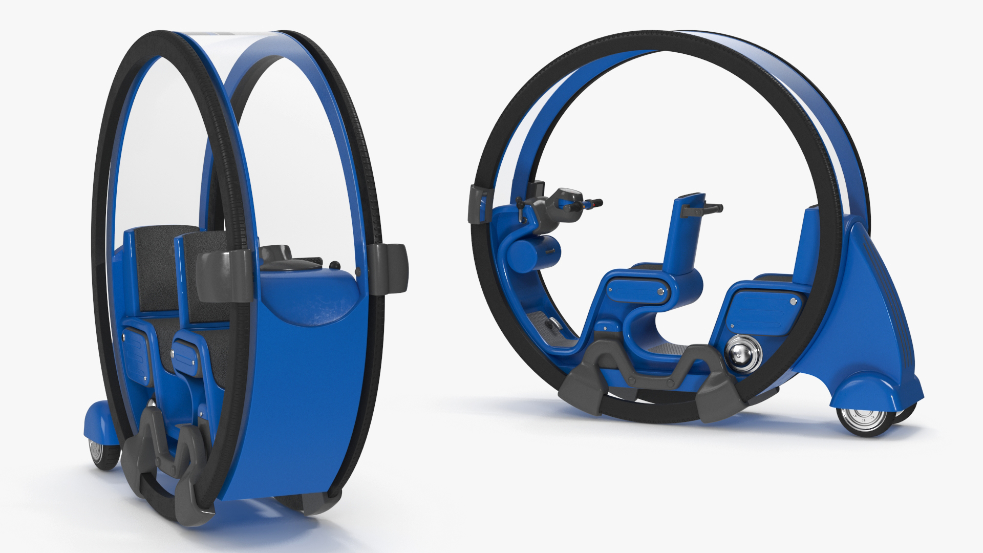 Futuristic Personal Vehicle Tube Blue 3D