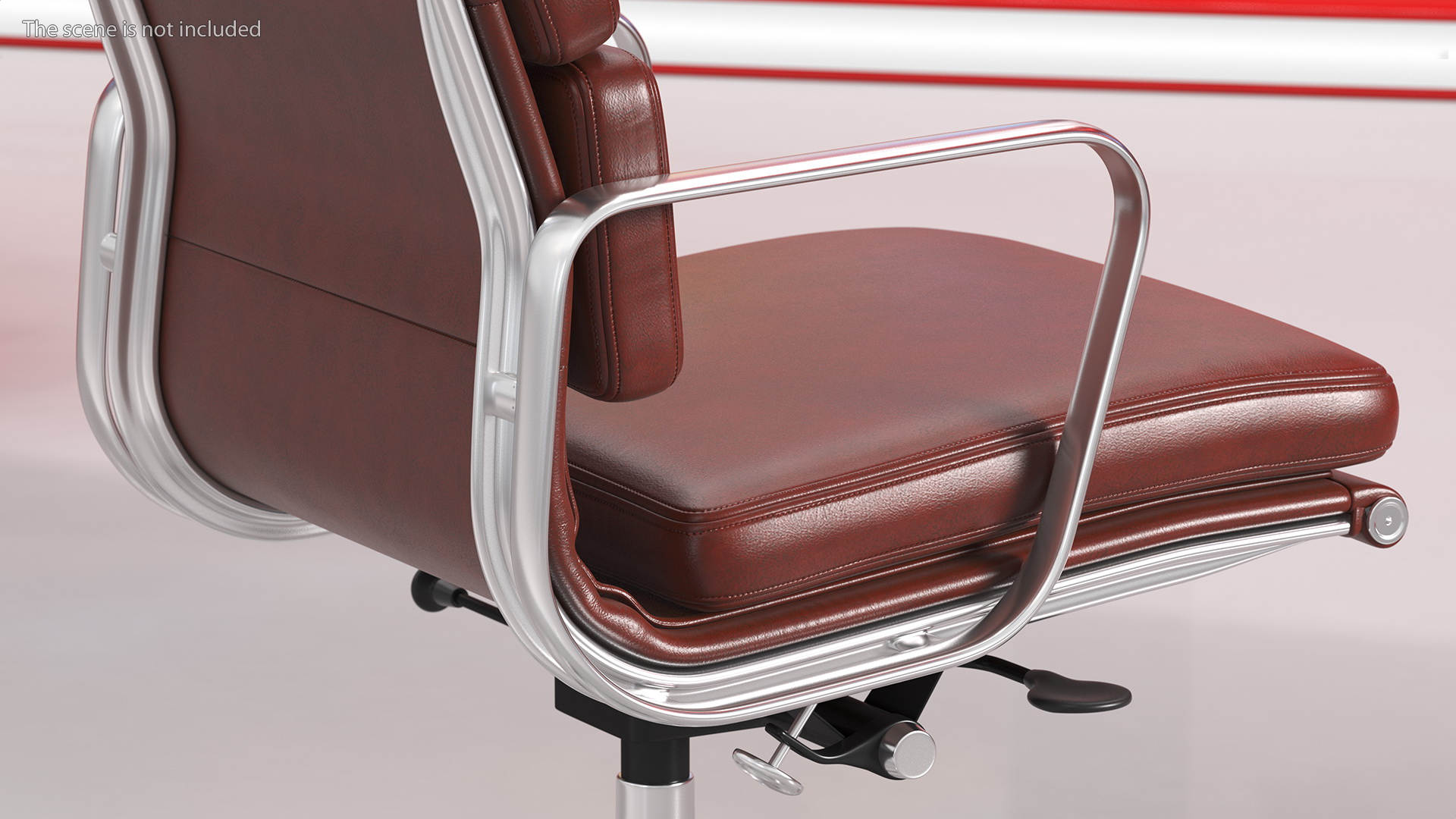 3D model Management Chair Brown Leather