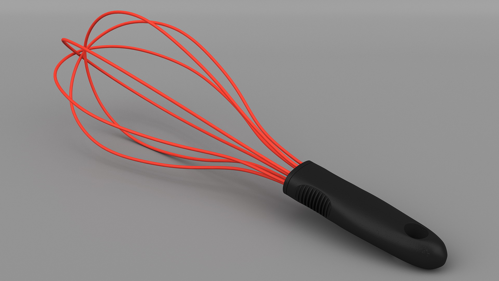 3D Red Silicone Balloon Whisk