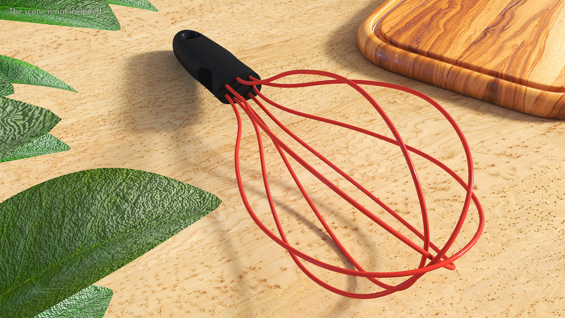 3D Red Silicone Balloon Whisk