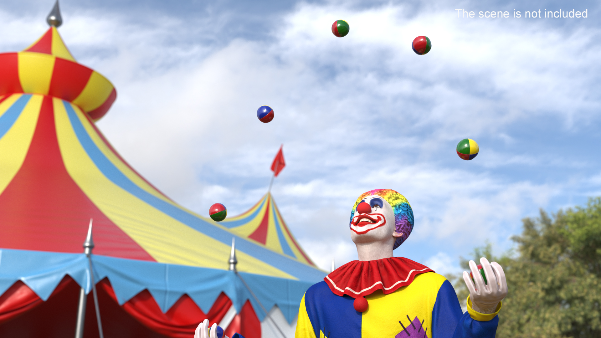 3D Clown with Balls