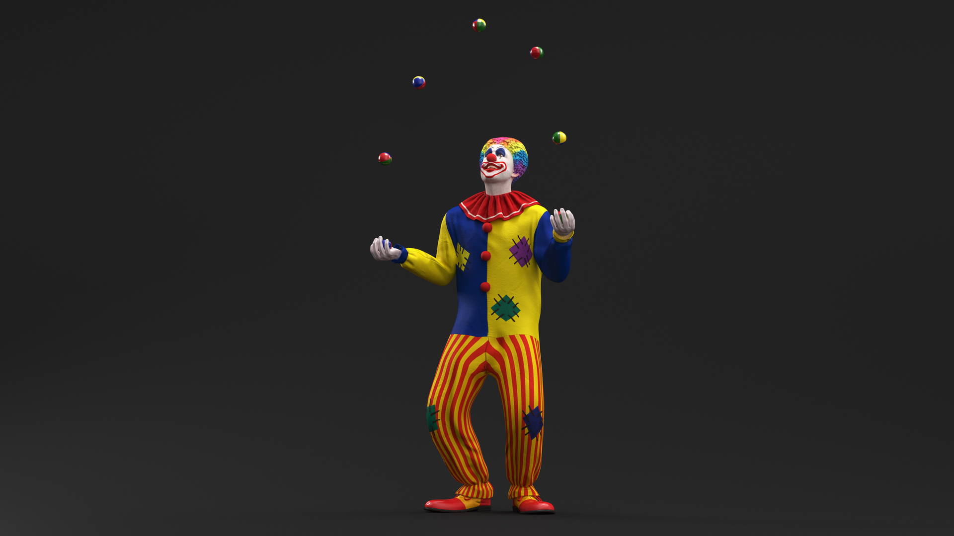 3D Clown with Balls