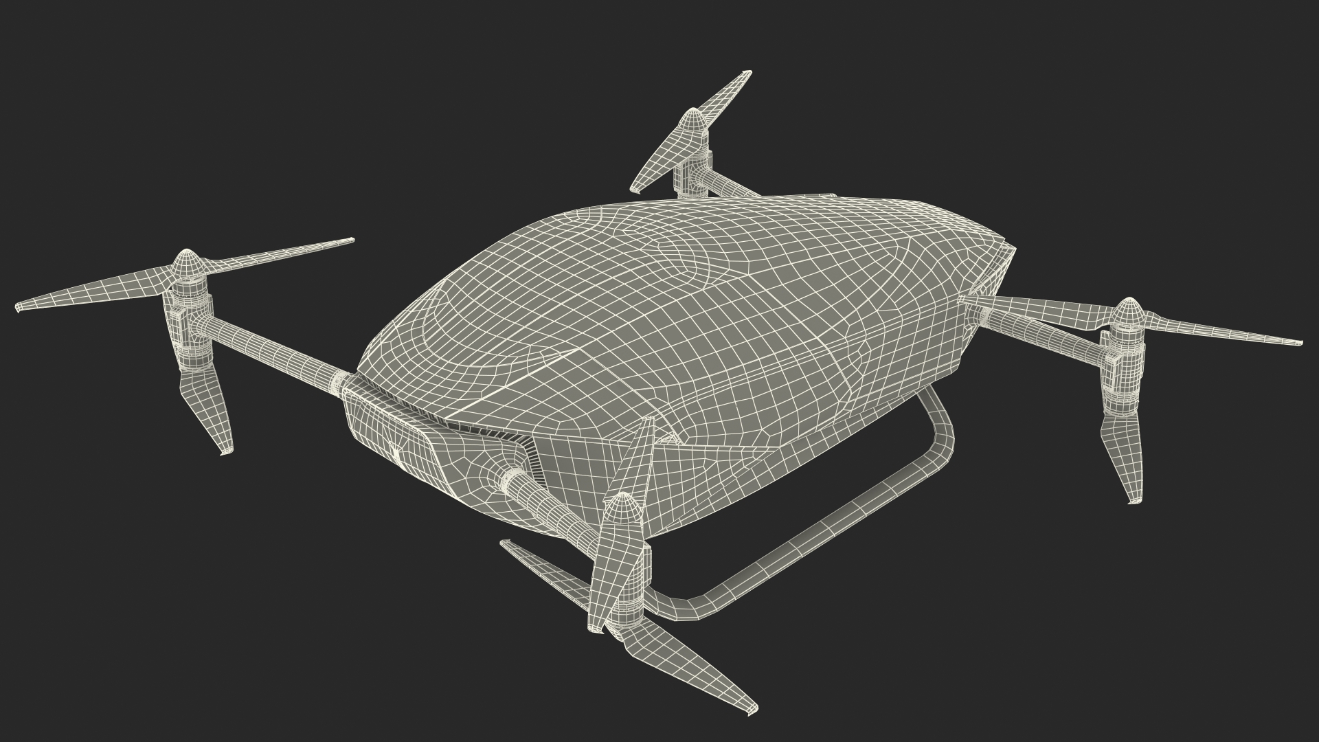 3D model Xpeng X2 Flying Car Rigged for Cinema 4D