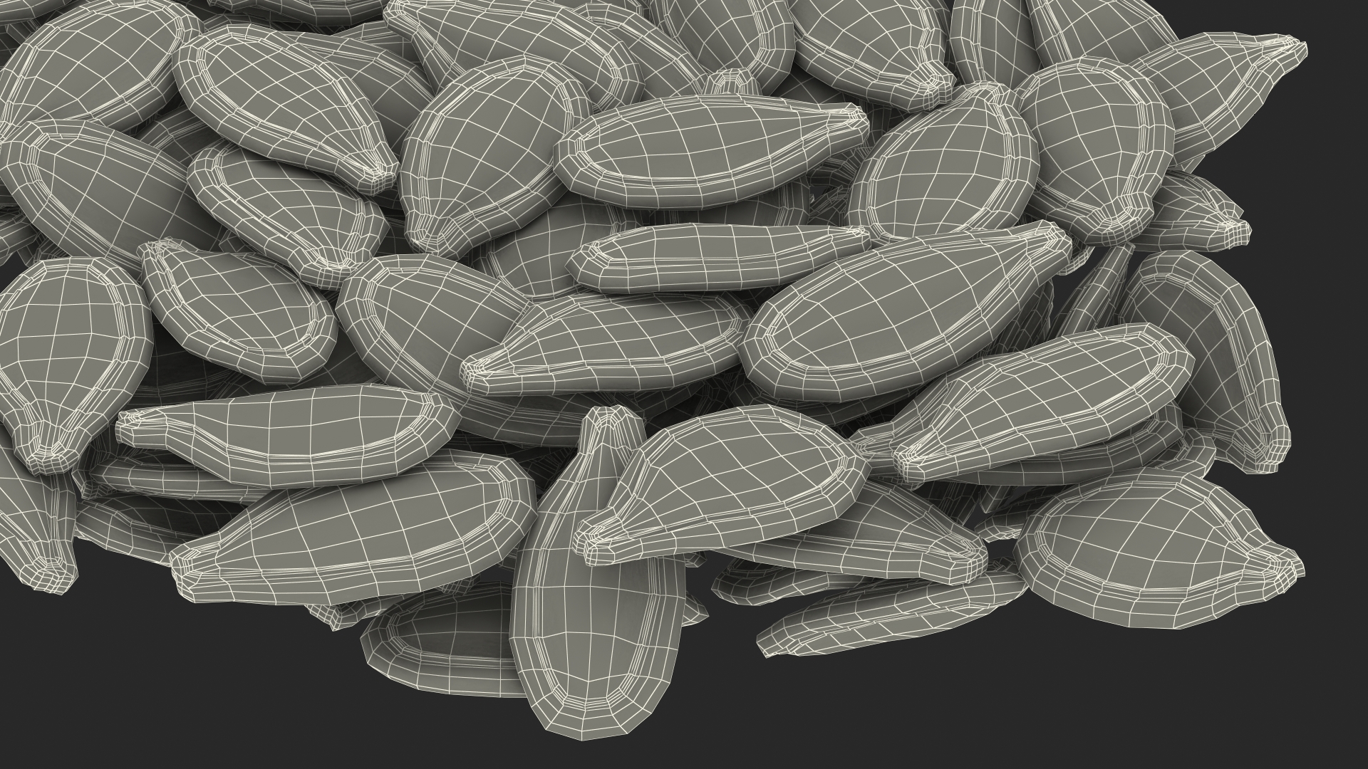 Pumpkin Seeds in Shell 3D