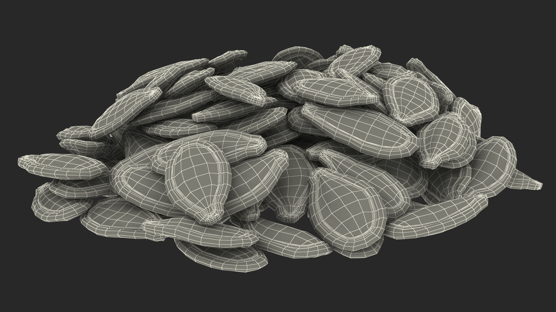 Pumpkin Seeds in Shell 3D