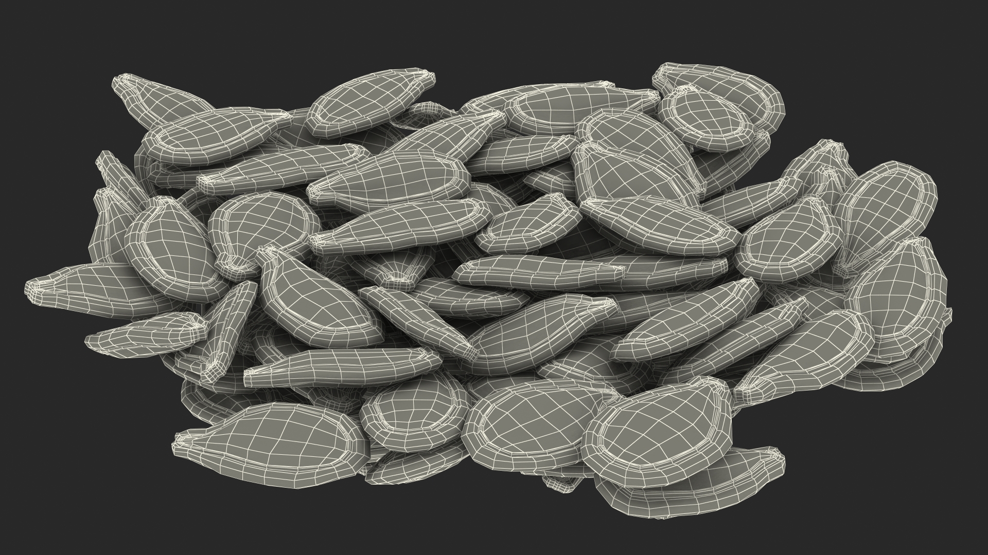 Pumpkin Seeds in Shell 3D