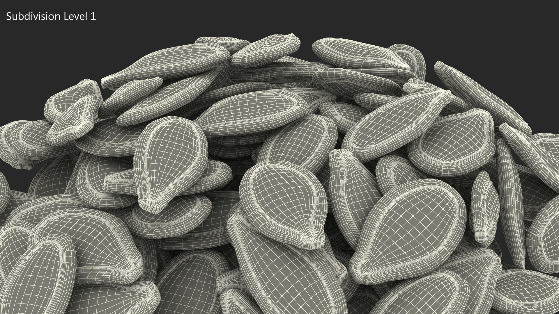 Pumpkin Seeds in Shell 3D