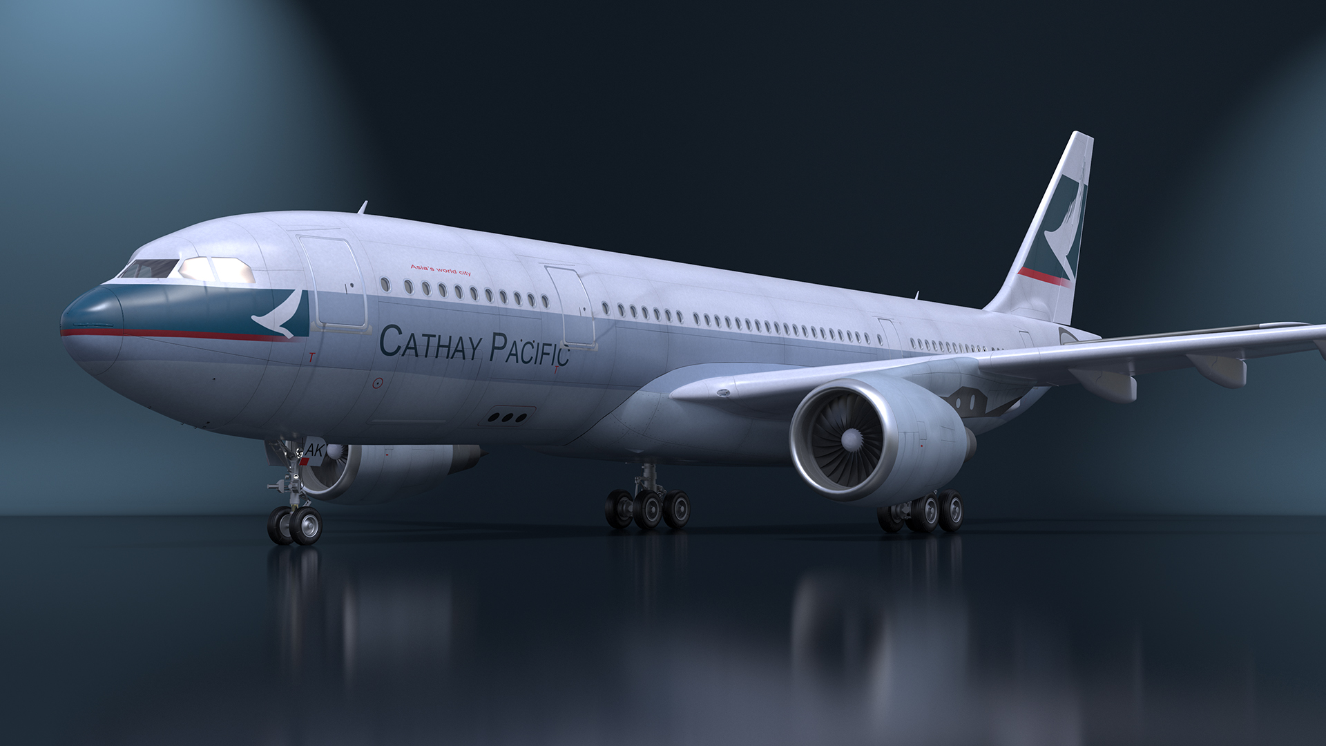 3D model Cathay Pacific Airbus A330-200