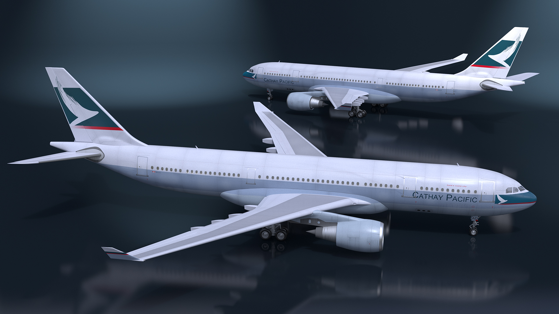 3D model Cathay Pacific Airbus A330-200