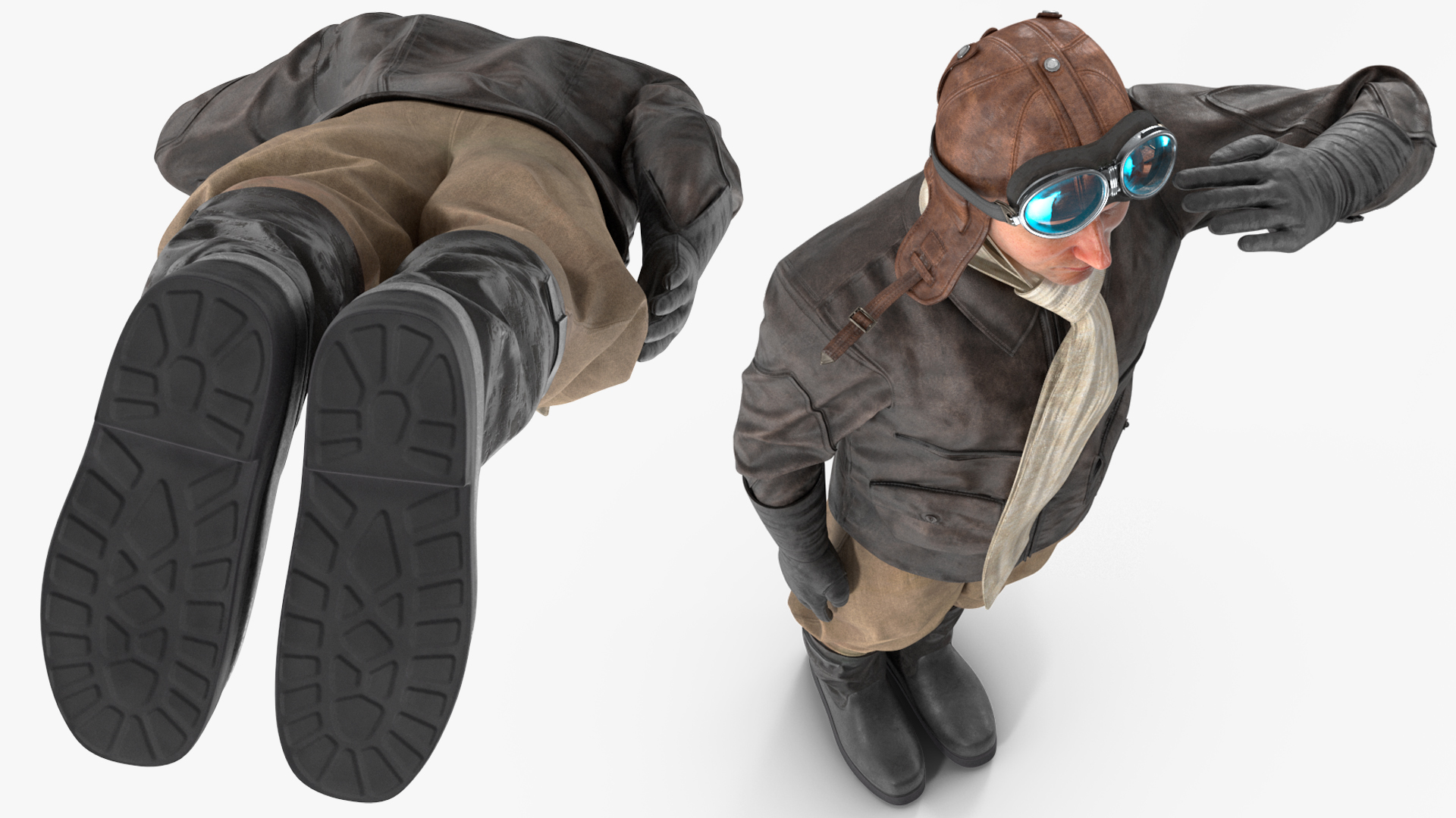 3D model The Vintage Pilot Salutes