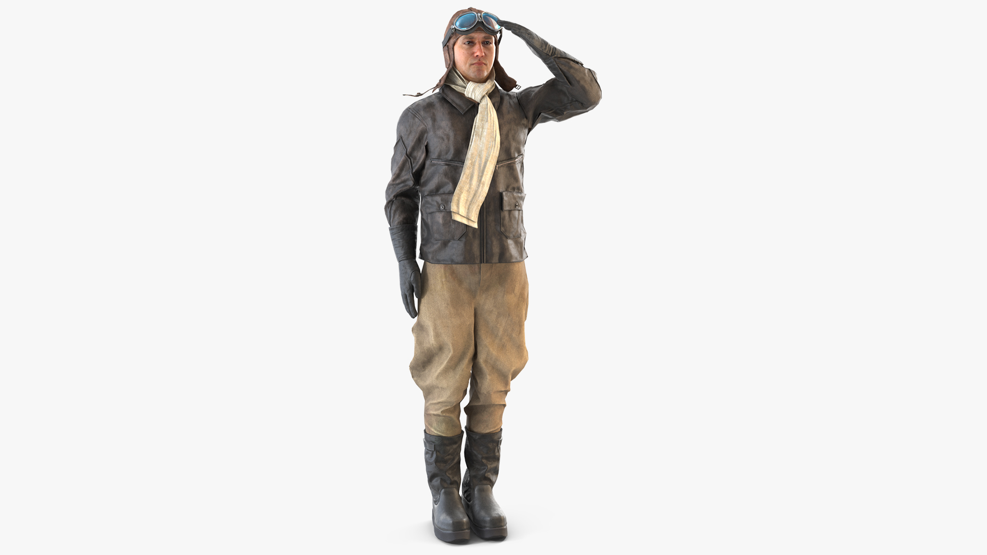 3D model The Vintage Pilot Salutes