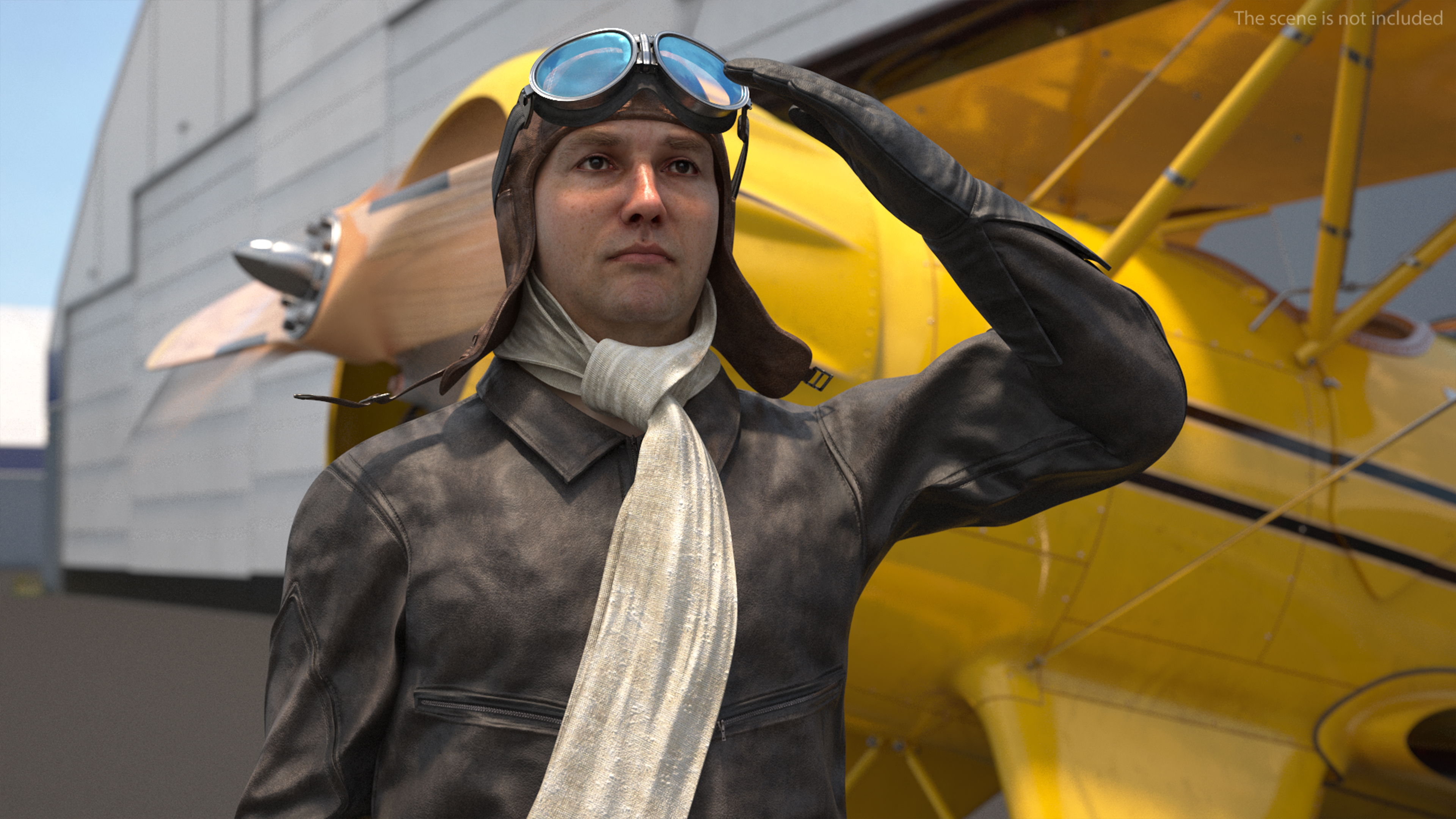 3D model The Vintage Pilot Salutes