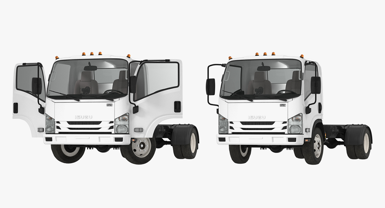 3D Commercial Truck Isuzu NPR 2018