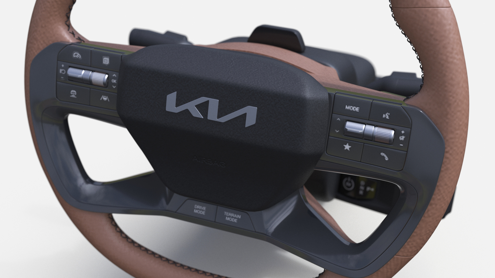 KIA Steering Wheel with Controls 3D