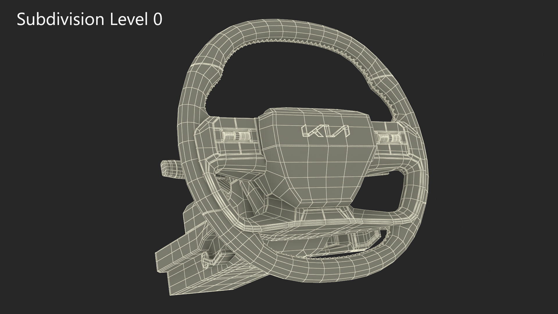 KIA Steering Wheel with Controls 3D