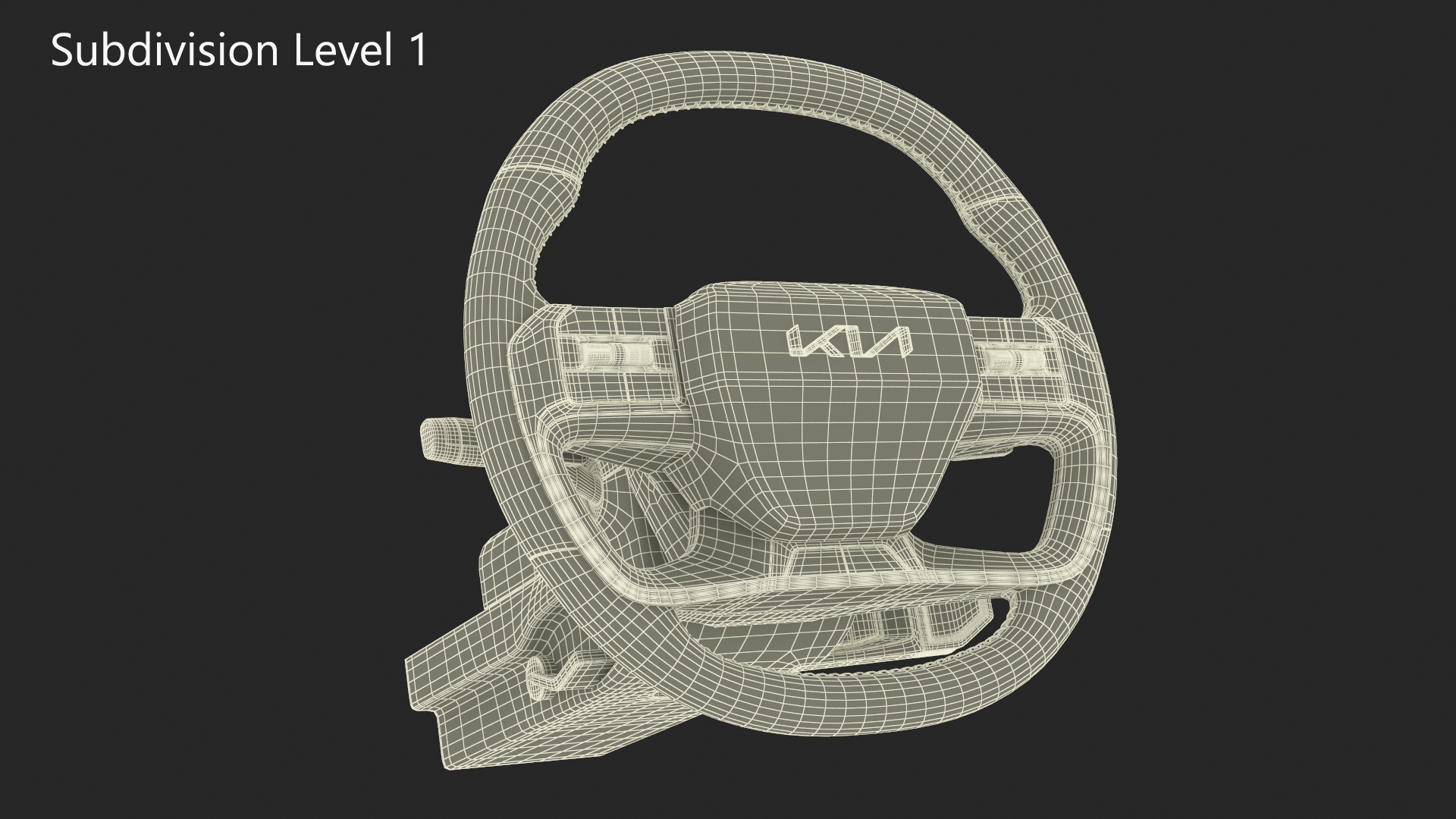 KIA Steering Wheel with Controls 3D