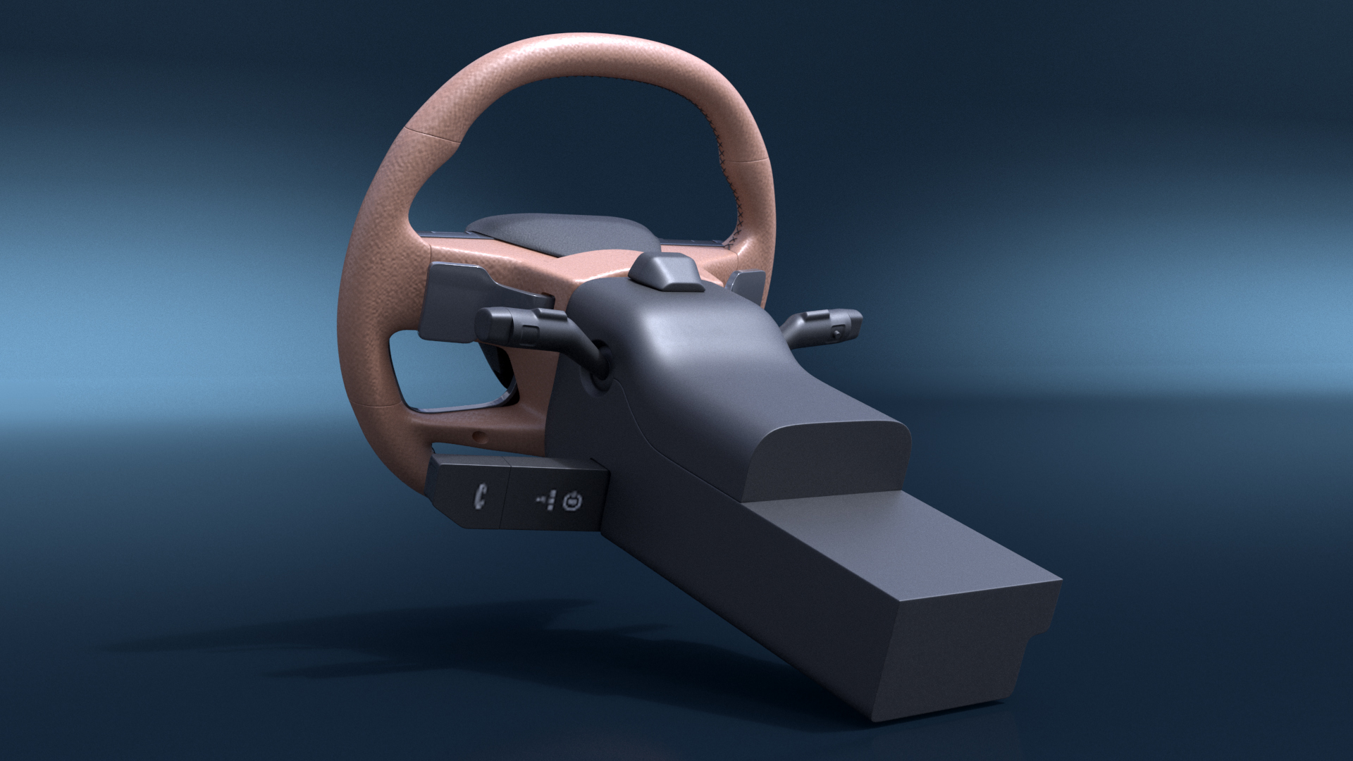 KIA Steering Wheel with Controls 3D