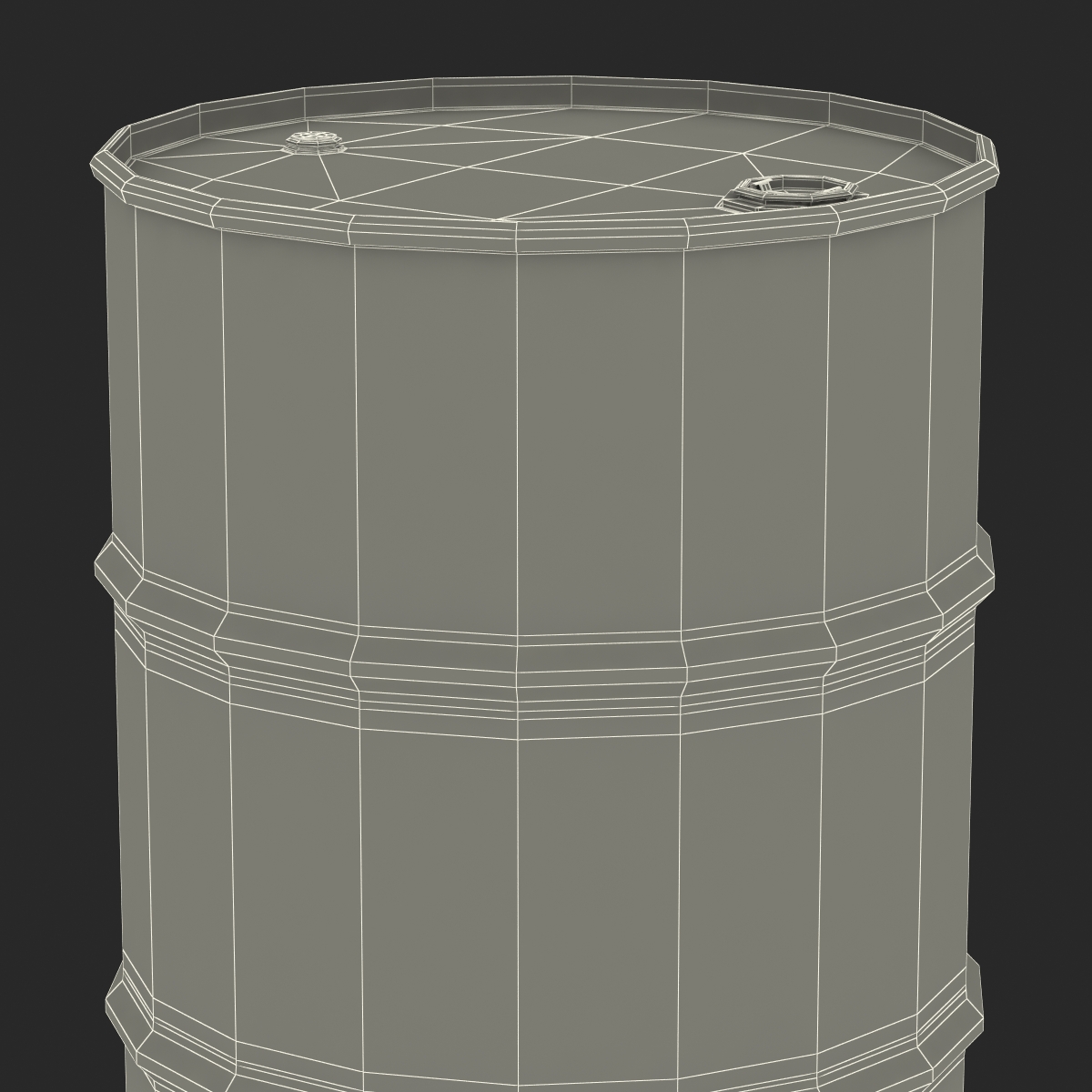 3D Oil Drum 200l Blue model