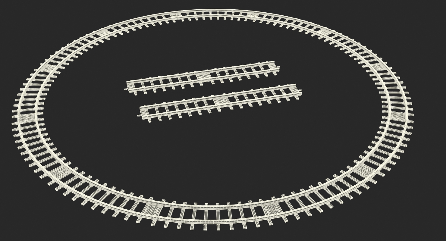 Toy Rail Track 3D model