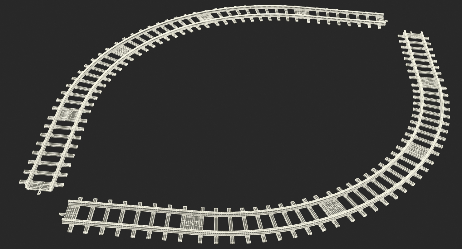 Toy Rail Track 3D model