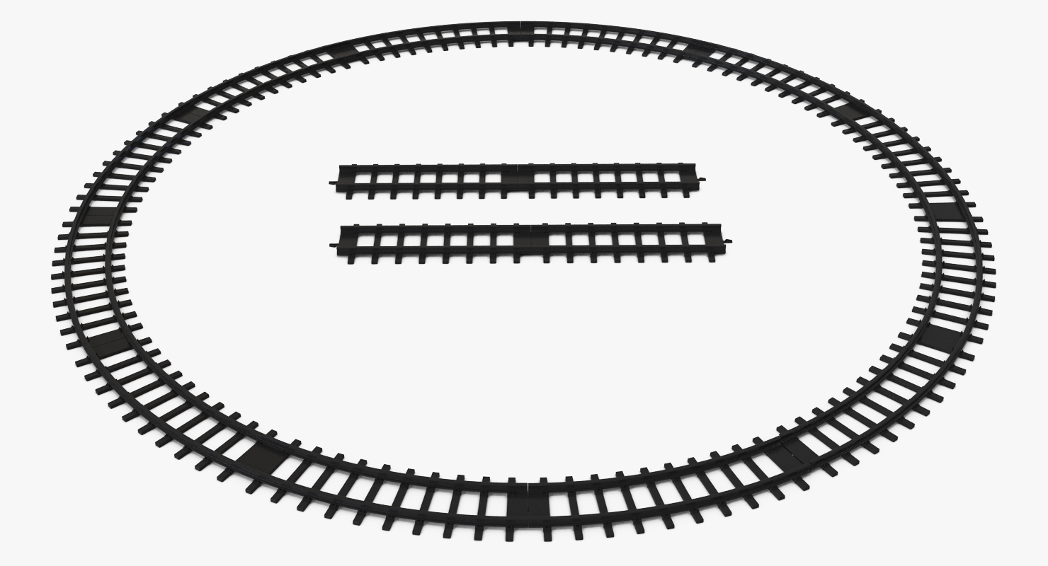 Toy Rail Track 3D model