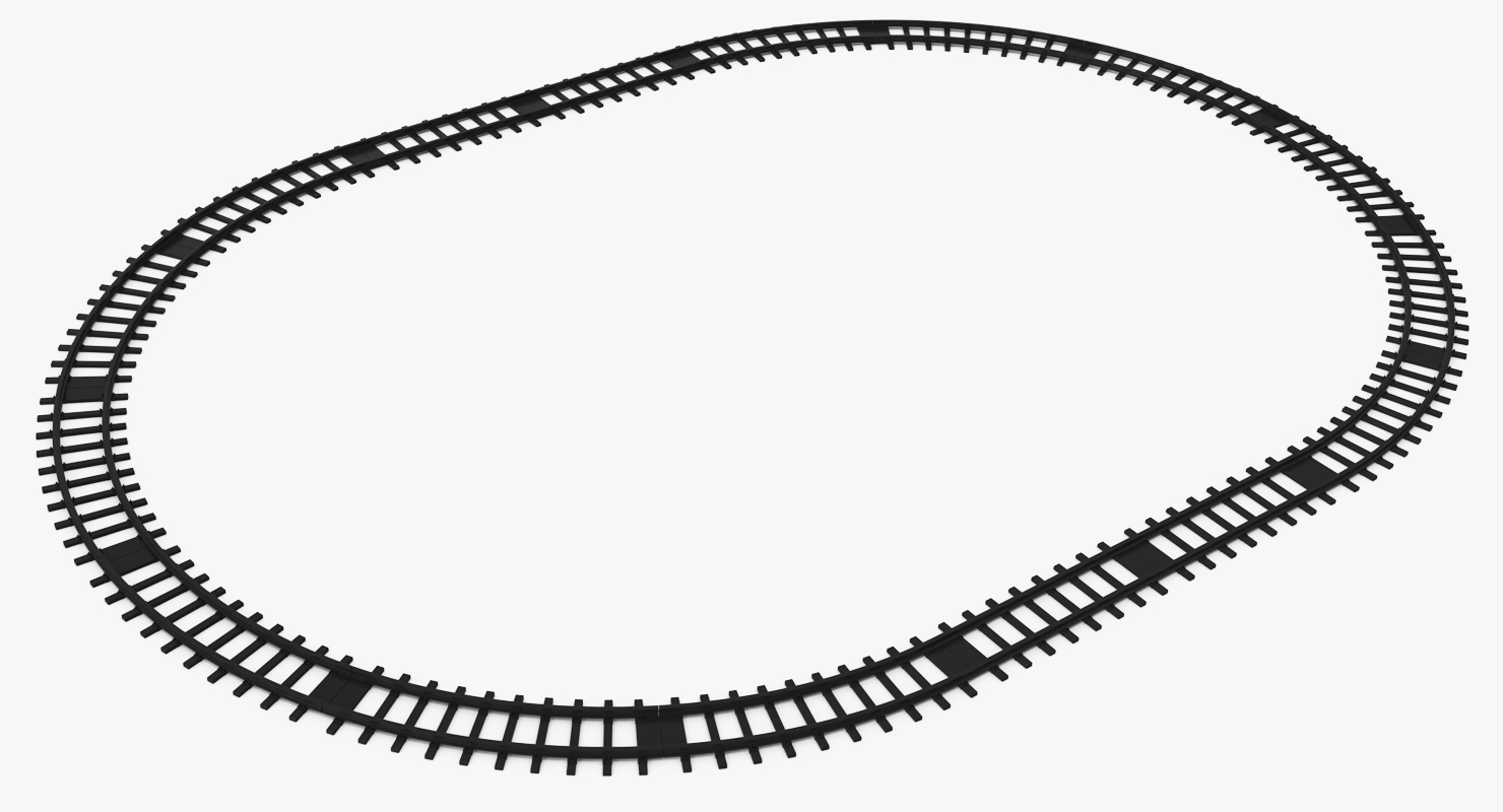 Toy Rail Track 3D model