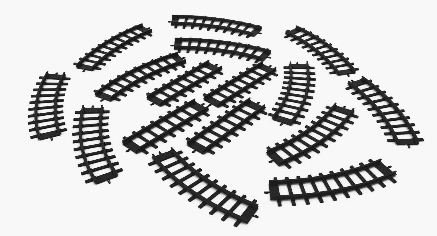 Toy Rail Track 3D model