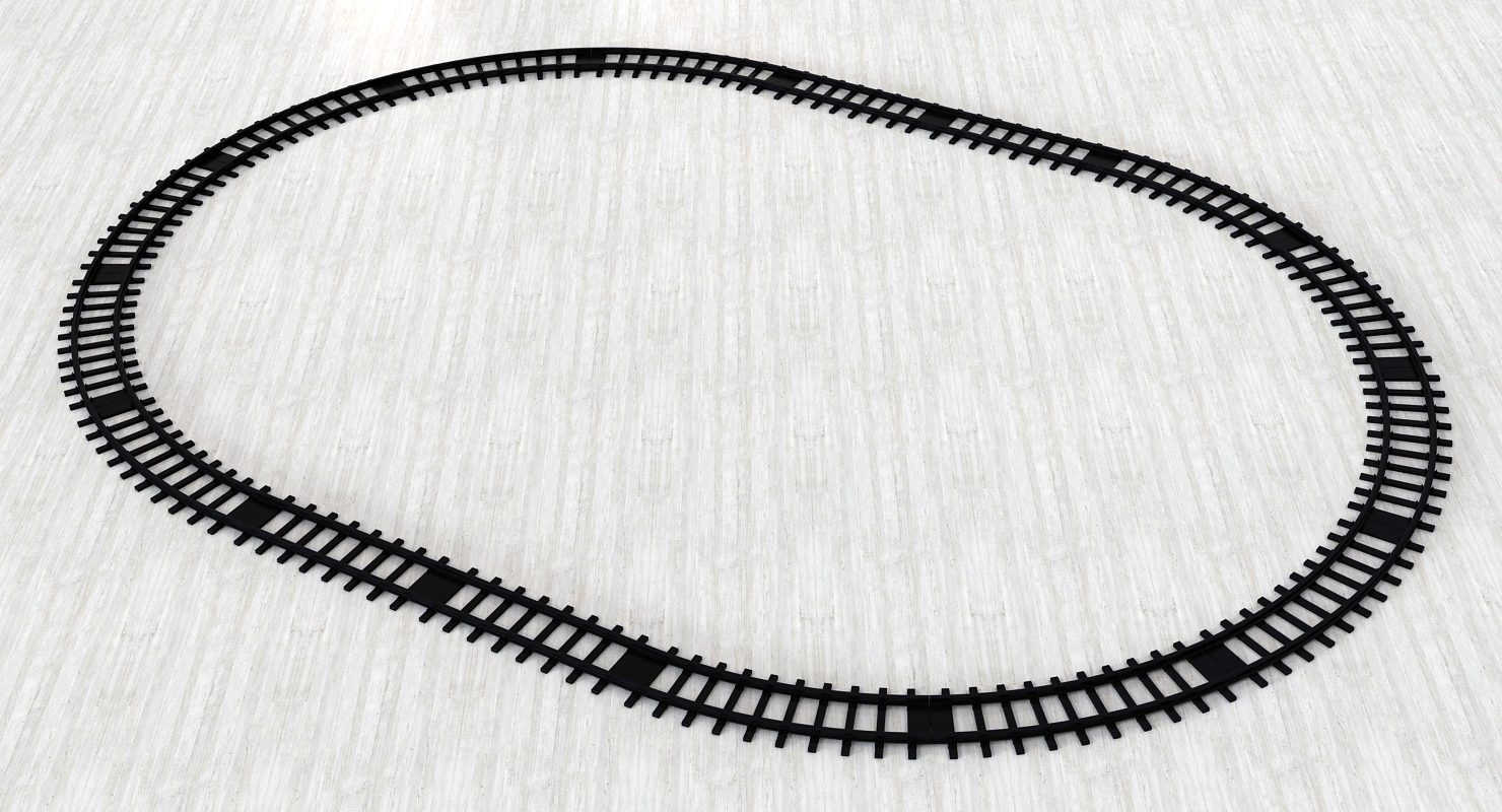 Toy Rail Track 3D model