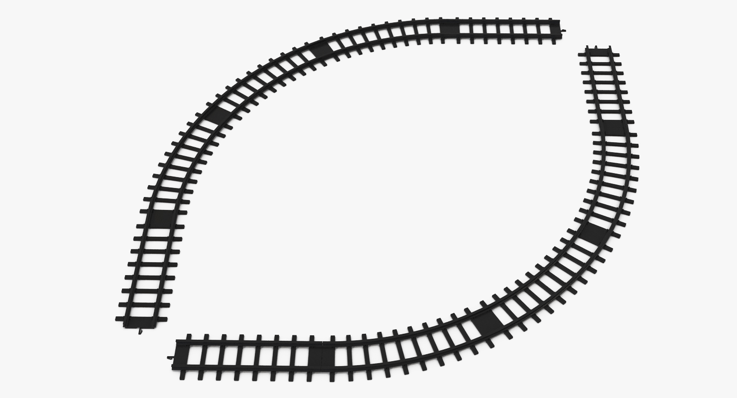 Toy Rail Track 3D model