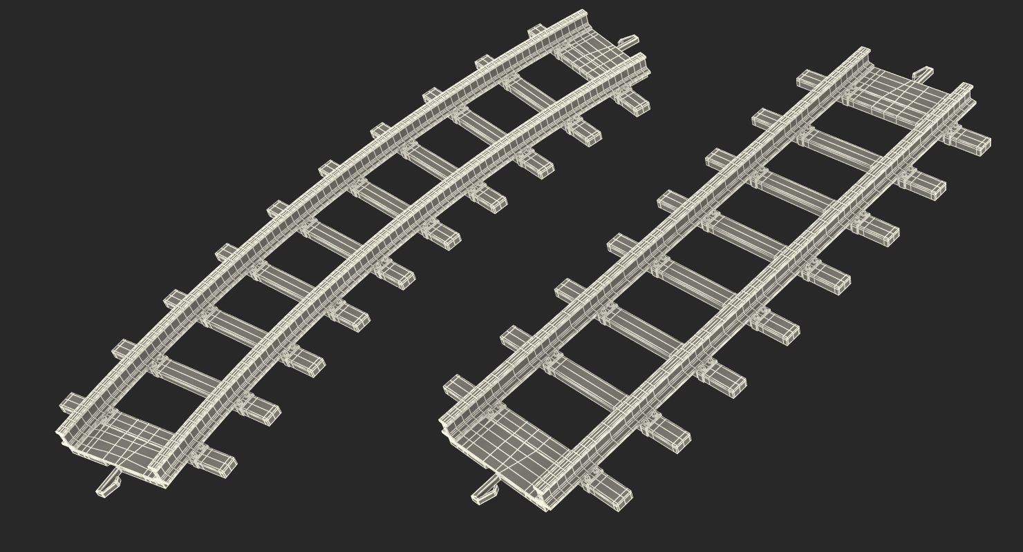 Toy Rail Track 3D model