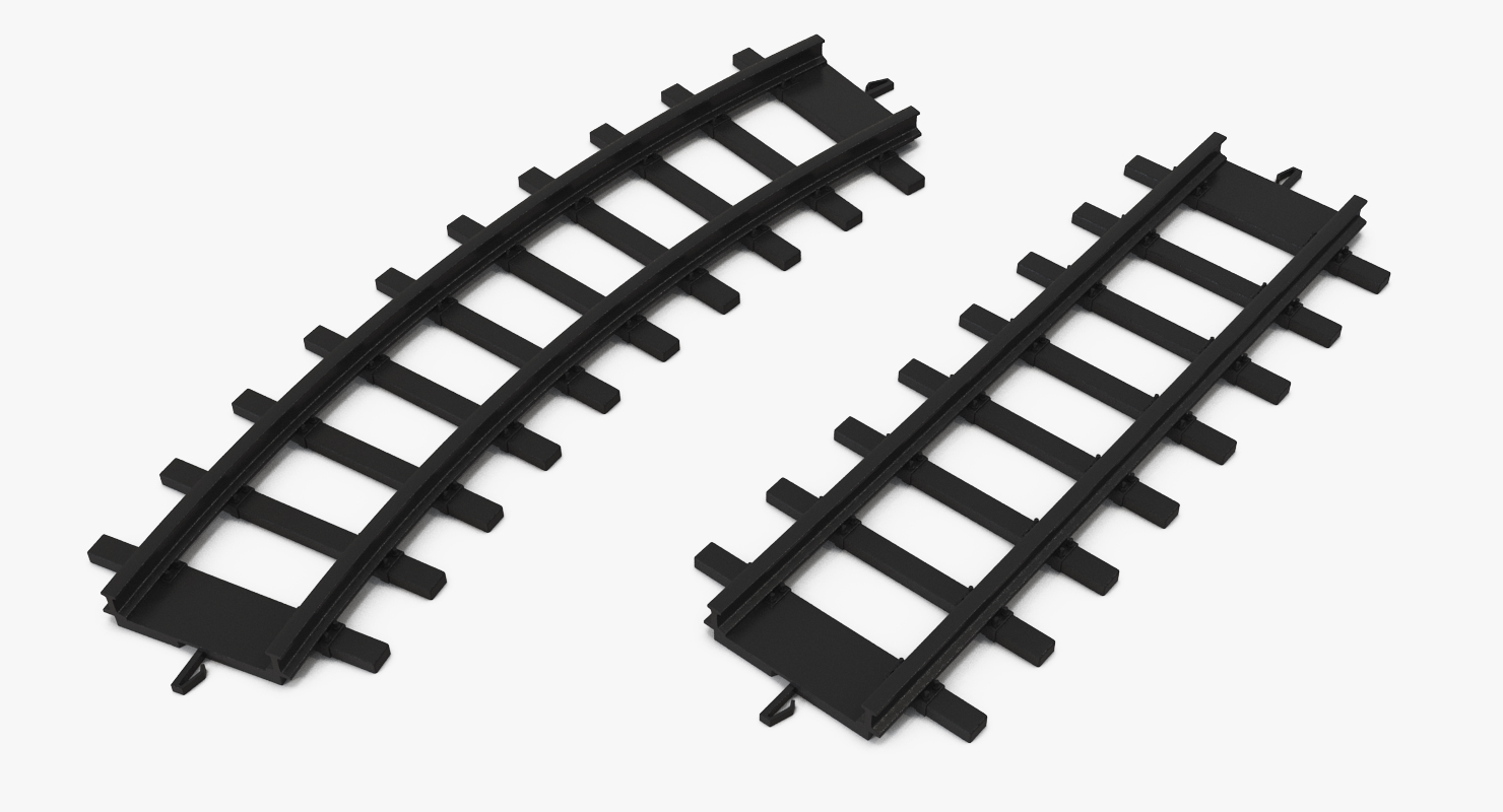 Toy Rail Track 3D model