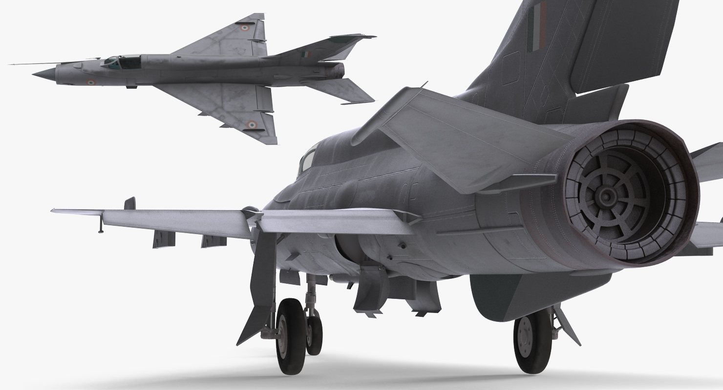 3D model MiG 21 Bison Indian Air Force IAF Rigged