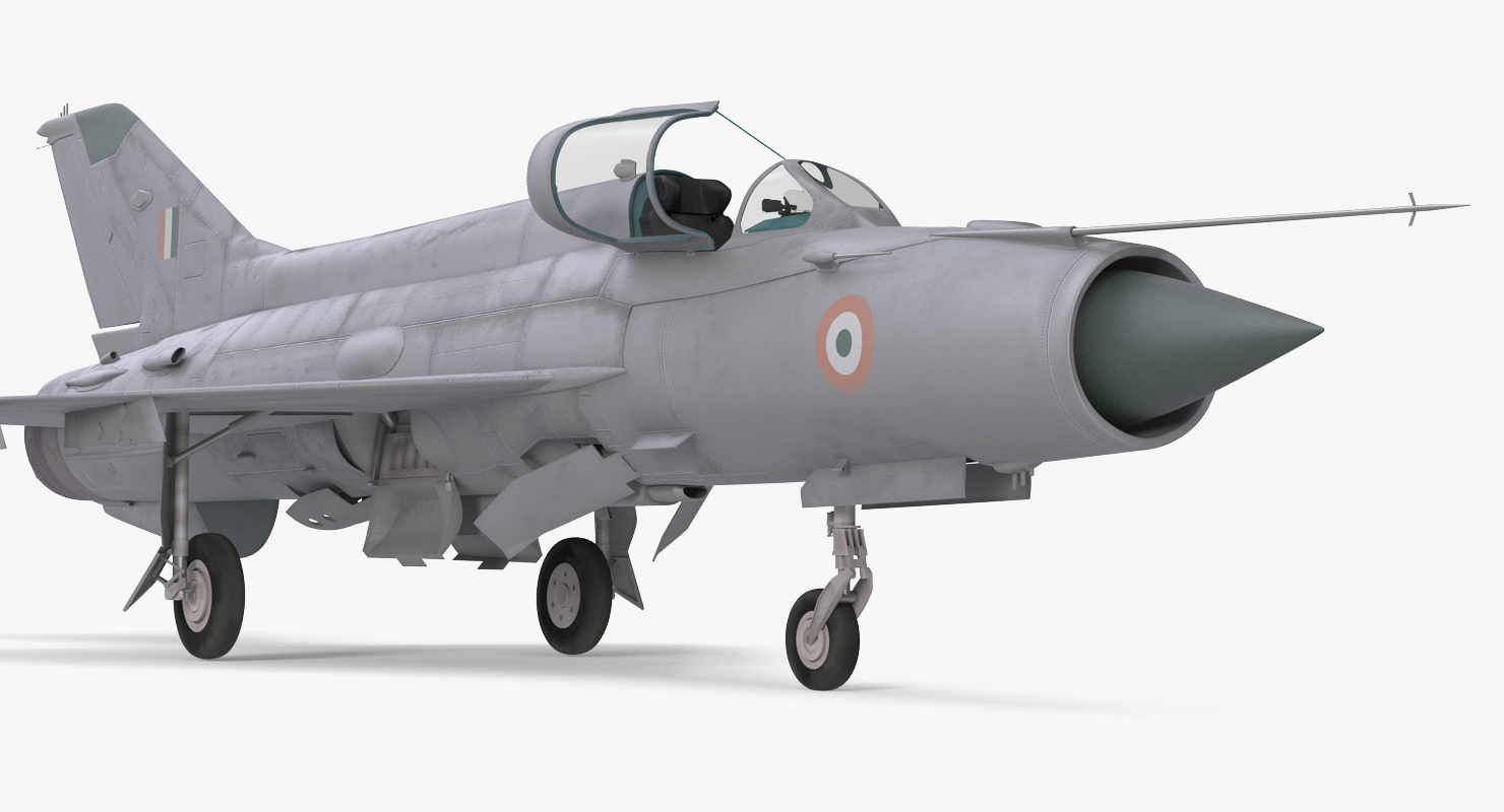 3D model MiG 21 Bison Indian Air Force IAF Rigged