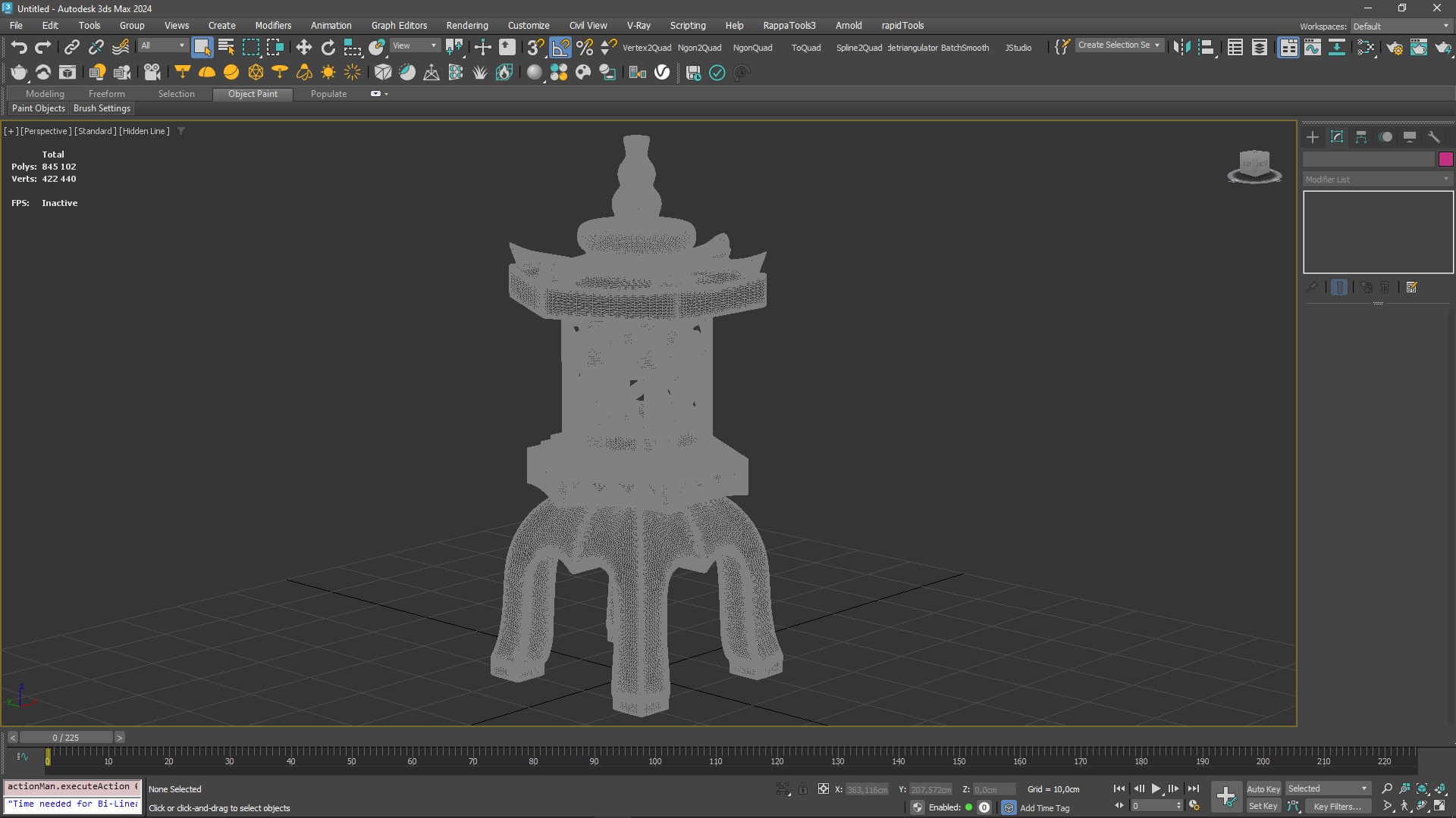 Pagoda Lantern Garden Statue White for 3D Print 3D