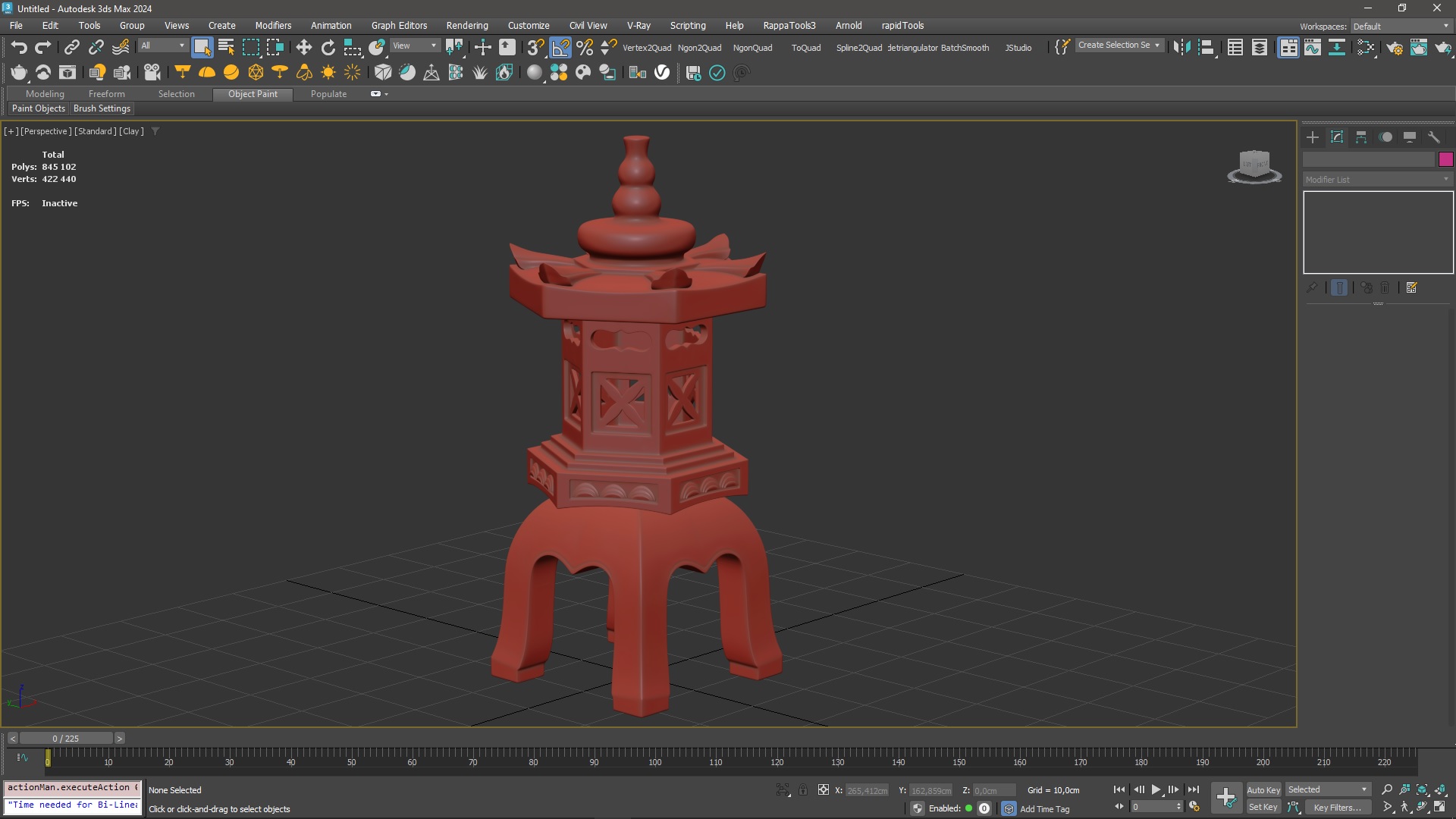 Pagoda Lantern Garden Statue White for 3D Print 3D