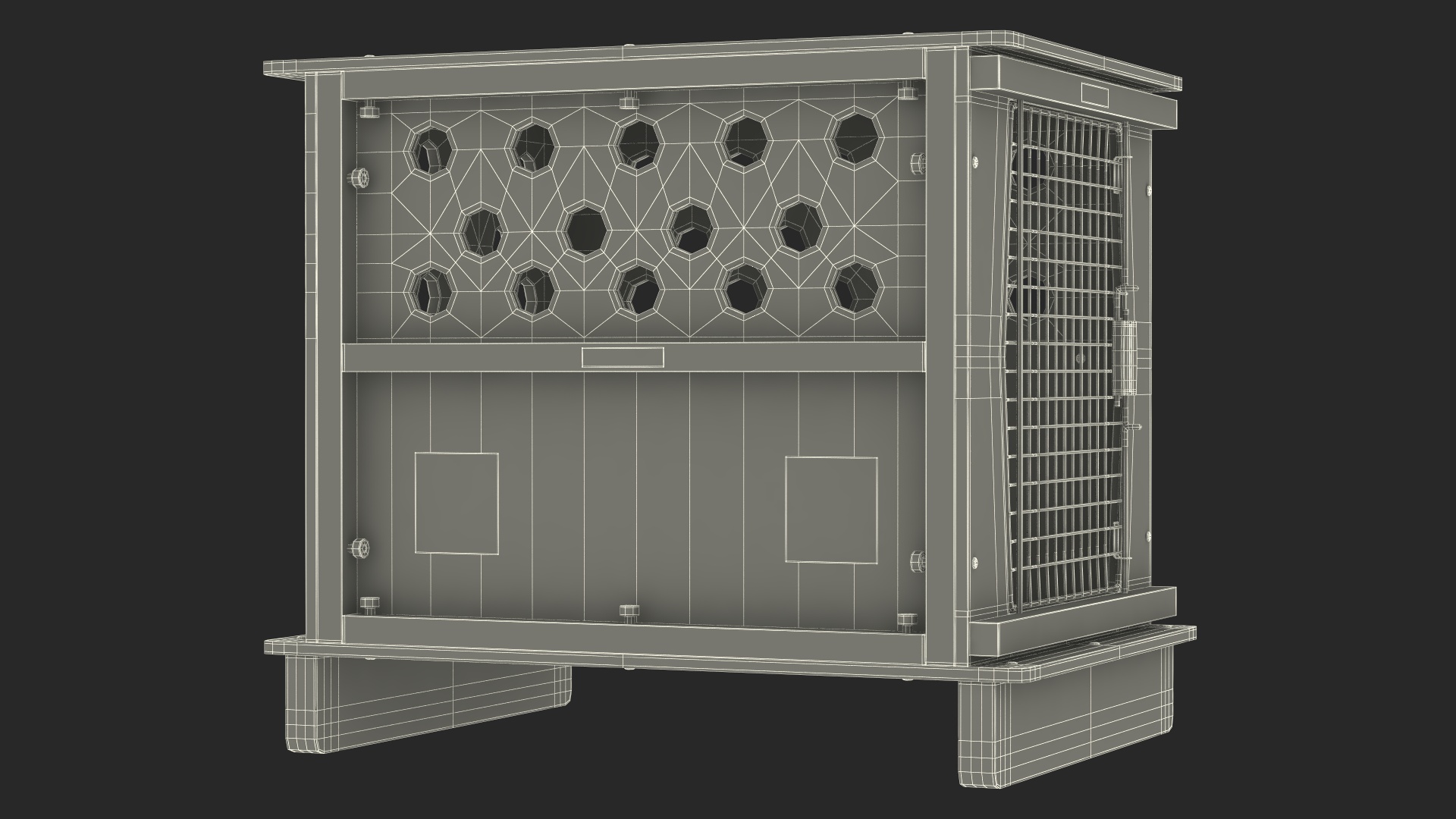 Airline Pet Wooden Crate 3D model