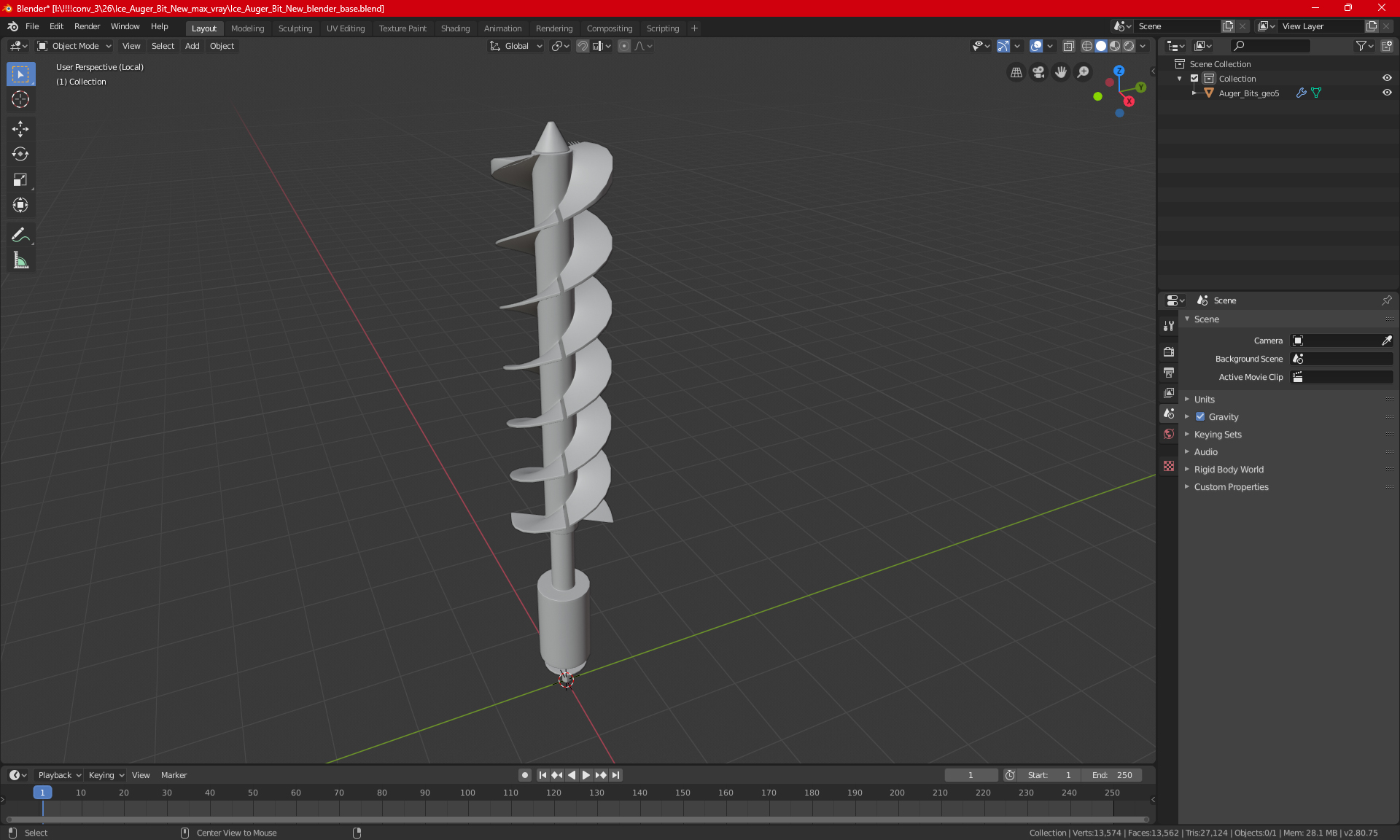 3D Speed Ice Auger Bit Old model