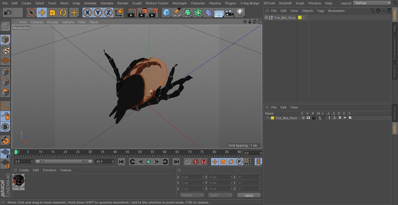 Tick Bite Pose 3D model