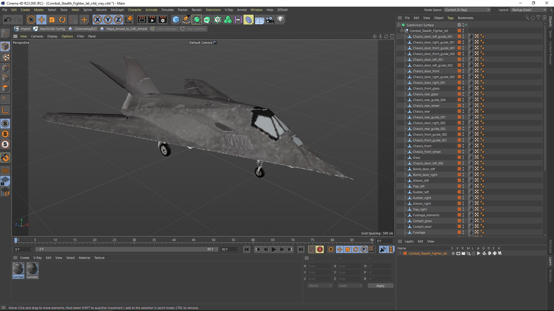 3D Combat Stealth Fighter Jet