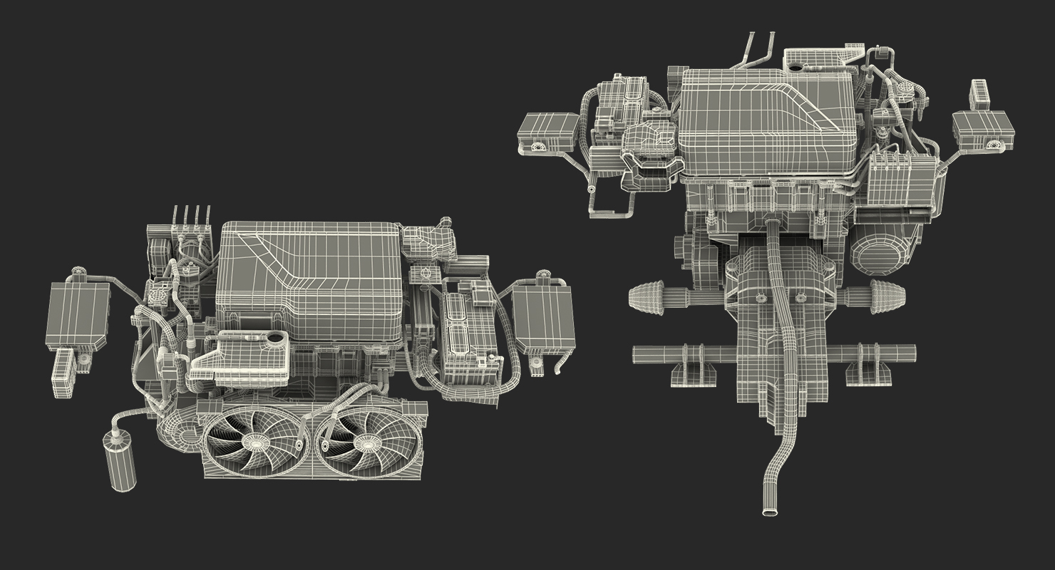 Electric Car Engine 3D model