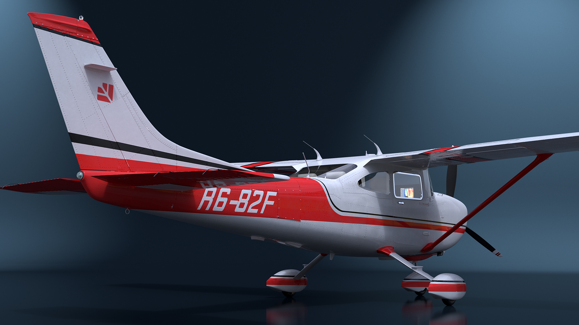 3D Single Engine Propeller Aircraft Cessna 182 model