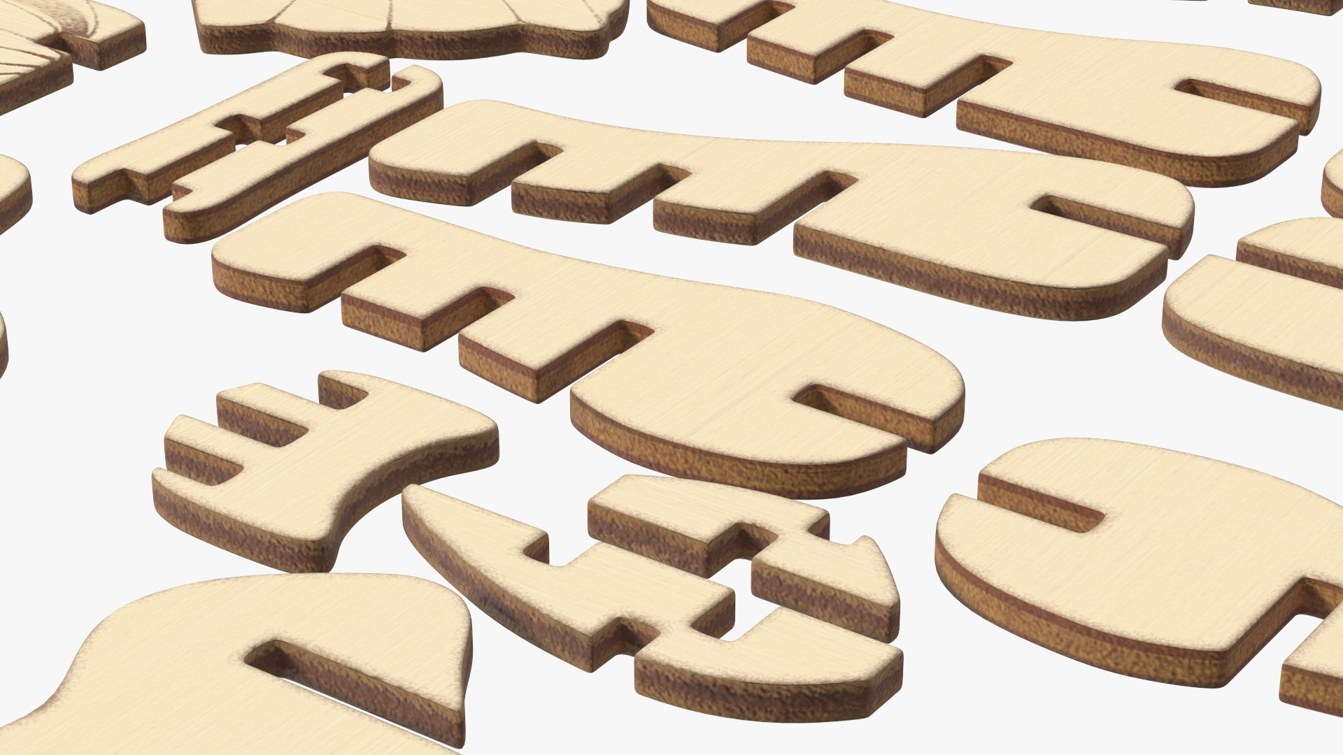 Wooden 3D Puzzle Disassembled 3D model