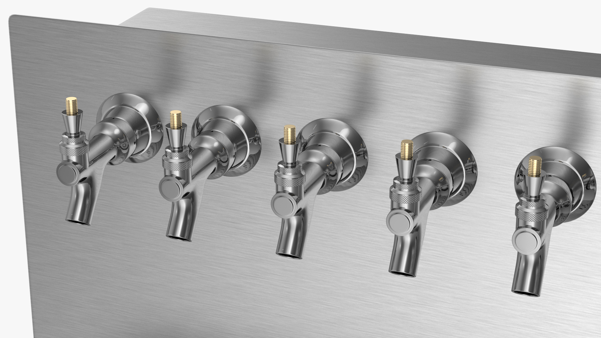 Wall Mount Beer Dispenser 8 Faucet 3D model