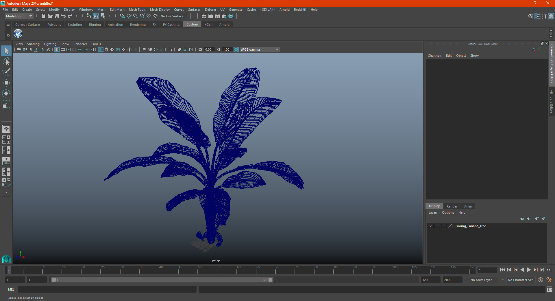 Young Banana Tree 3D