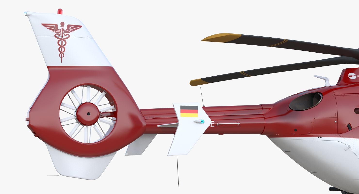 Medical Air Assistance Eurocopter EC 135 Rigged 3D